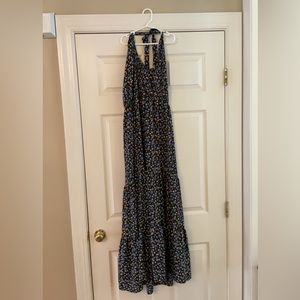 Pretty Garden Angled Off one shoulder dress